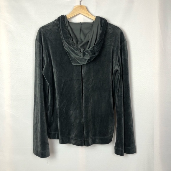 Boutique LaJu Los Angeles Gray Velour Track Suit Pullover Hoodie S - Picture 2 of 10